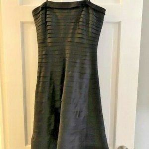 Cache Black Tiered Shutter A Line Dress